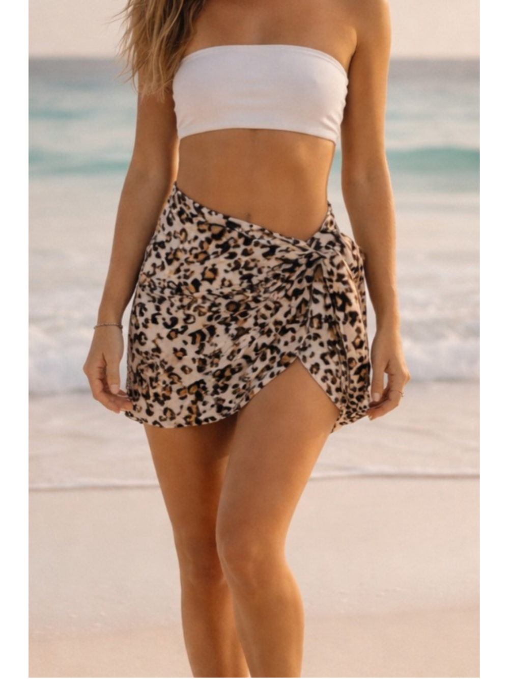 Pour Moi Leopard Print Sarong Size S/M small medium os